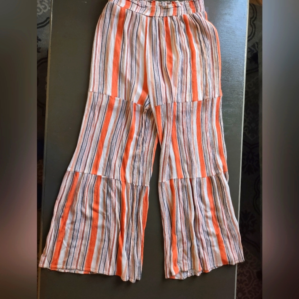 Women's Striped Wide Leg Pants